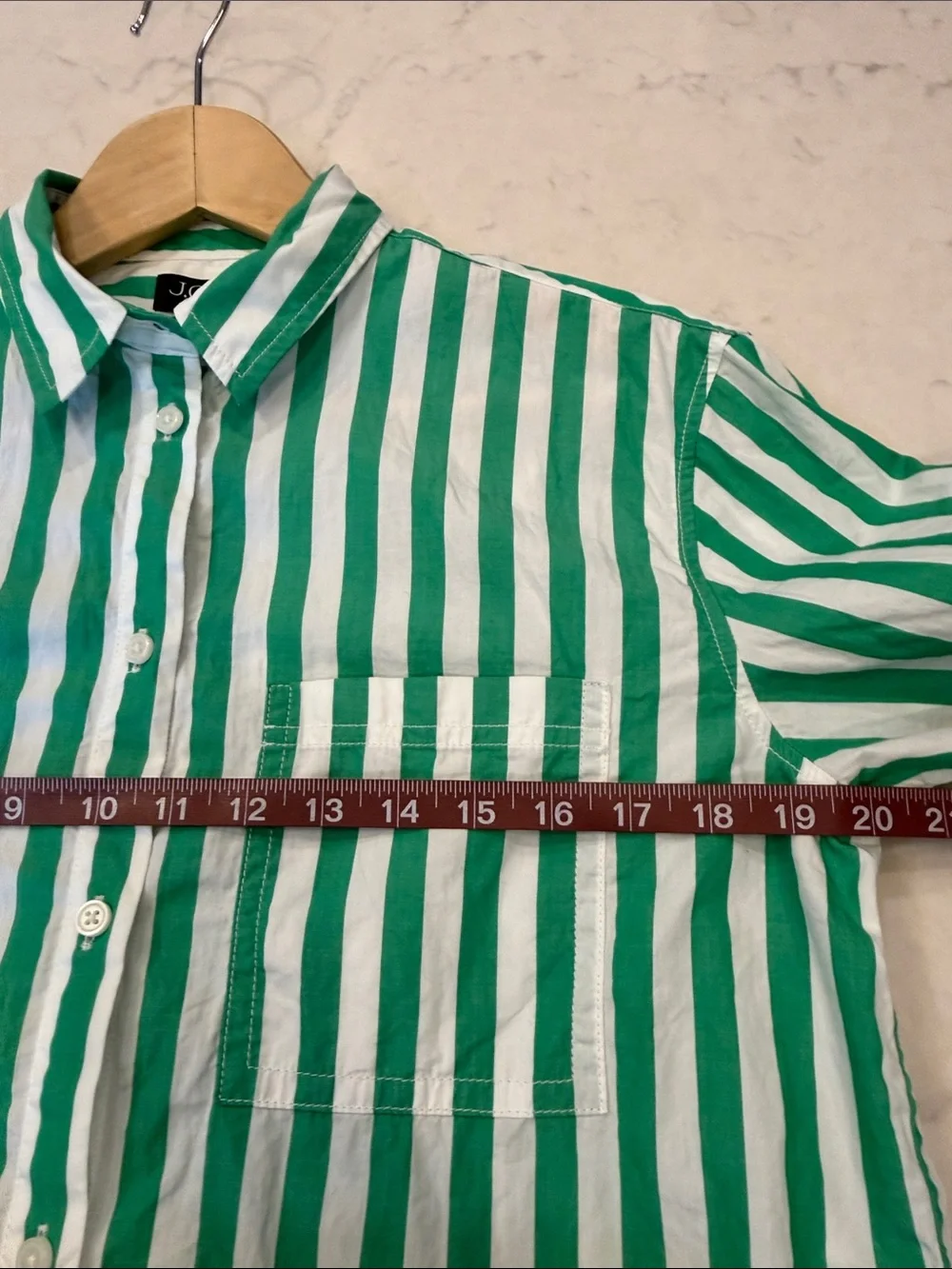 J.Crew Garçon organic cotton poplin shirt in Kelly striped print